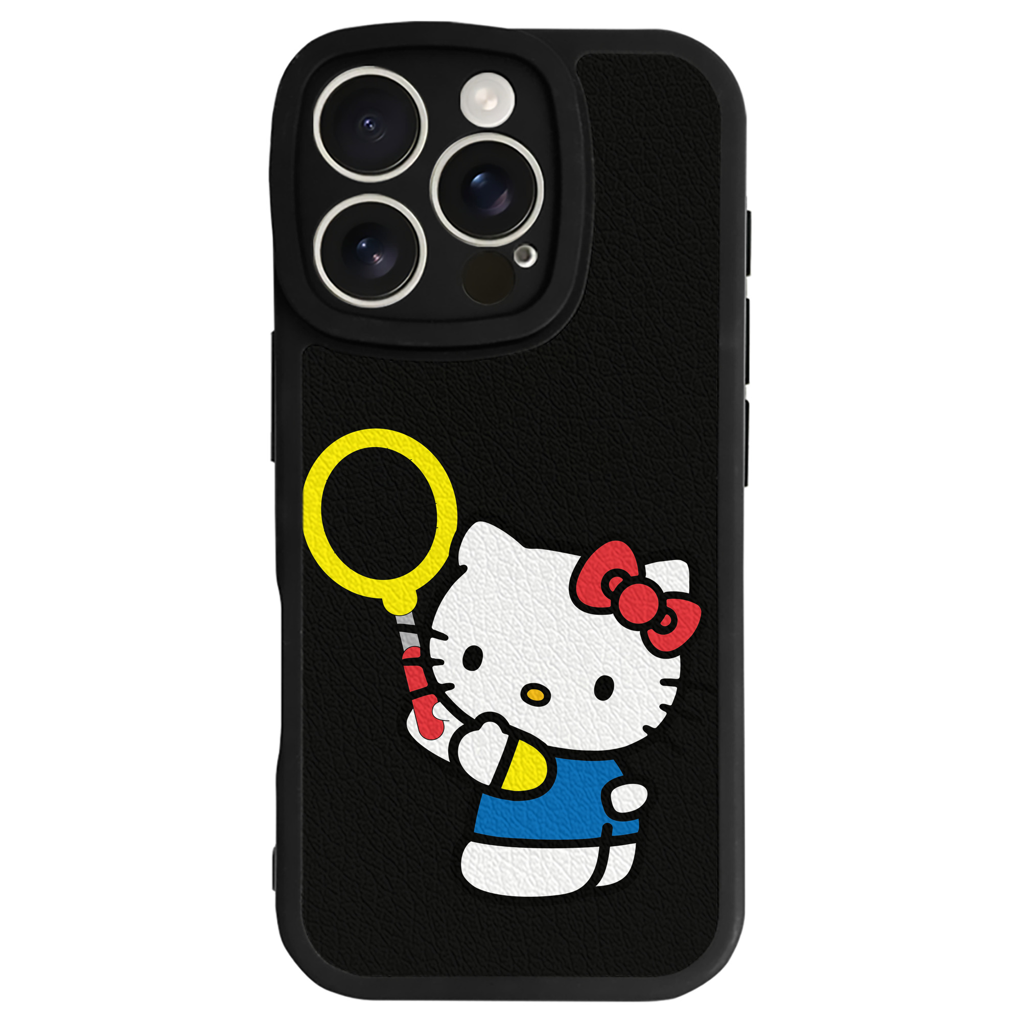 （画像用） Hello Kitty ハローキティ 【iPhone 16シリーズ対応】シリコンスマホケース（レザー調） 材質：シリコン